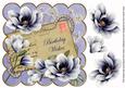 Blue Magnolia Birthday Wishes 8in Decoupage Topper