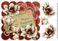 Choco Red Magnolia Your Enagagement 8in Decoupage Topper