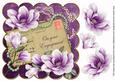 Purple Magnolia Your Enagagement 8in Decoupage Topper