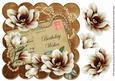 Chocolate Magnolia Birthday Wishes 8in Decoupage Topper