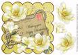 Lemon Magnolia Happy Birthday 8in Decoupage Topper