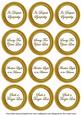 Gold in Sympathy Round Sentiment Toppers
