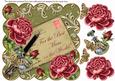 Dpink Olive Roses Best Mum in World 8in Scallop Topper
