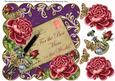 Dpink Dpurple Roses Best Mum in World 8in Scallop Topper