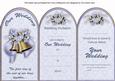 Blue Wedding Bells Wedding Invitation & Rsvp Tri-fold Card
