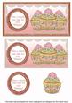 Pink Vintage Cupcake Calorie Free Day Dl Decoupage Topper
