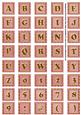 Pink Check Alphabet Embellishment Sheet