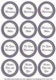 Blue Check Anniversary Mix Sentiment Round Toppers