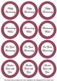 Cerise Check Anniversary Mix Sentiment Round Toppers