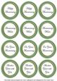 Mid Green Check Anniversary Mix Sentiment Round Toppers