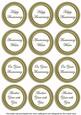 Olive Check Anniversary Mix Sentiment Round Toppers