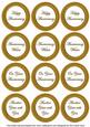 Gold Check Anniversary Mix Sentiment Round Toppers