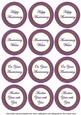 Purple Check Anniversary Mix Sentiment Round Toppers