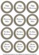 Silver Check Anniversary Mix Sentiment Round Toppers