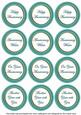 Teal Check Anniversary Mix Sentiment Round Toppers