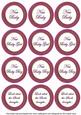 Cerise Check Baby Mix Sentiment Round Toppers