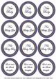 Dblue Check Baby Mix Sentiment Round Toppers