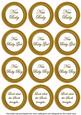 Gold Check Baby Mix Sentiment Round Toppers