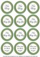 Mid Green Check Baby Mix Sentiment Round Toppers