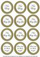 Olive Check Baby Mix Sentiment Round Toppers