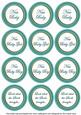 Teal Check Baby Mix Sentiment Round Toppers