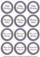 Blue Check Birthday Mix Sentiment Round Toppers