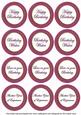 Cerise Check Birthday Mix Sentiment Round Toppers