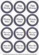 Dblue Check Birthday Mix Sentiment Round Toppers