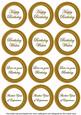 Gold Check Birthday Mix Sentiment Round Toppers