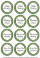 Mid Green Check Birthday Mix Sentiment Round Toppers