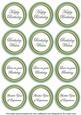 Mint Green Check Birthday Mix Sentiment Round Toppers