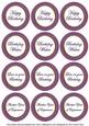 Purple Check Birthday Mix Sentiment Round Toppers