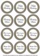 Silver Check Birthday Mix Sentiment Round Toppers