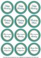 Teal Check Birthday Mix Sentiment Round Toppers