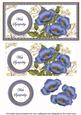 Blue Poppies in Sympathy Dl Decoupage Topper