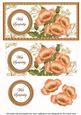 Peach Poppies in Sympathy Dl Decoupage Topper