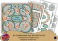 Teal Lotus Happy Birthday 3D Rosette 8in Card Front Kit