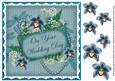 Teal Orchids Wedding Day 8in Vintage Topper