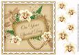 Cream Orchids Special Day 8in Vintage Topper