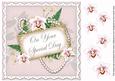 White Orchids Special Day 8in Vintage Decoupage Topper