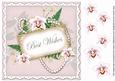 White Orchids Best Wishes 8in Vintage Decoupage Topper