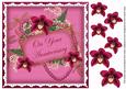 Cerise Orchids Your Anniversary 8in Vintage Decoupage Topper