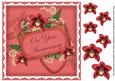 Red Orchids Your Anniversary 8in Vintage Decoupage Topper