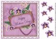 Lilac Orchid Happy Mothers Day 8in Vintage Decoupage Topper