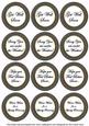 Black Check Get Well Soon Mix Sentiment Round Toppers