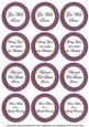 Purple Check Get Well Soon Mix Sentiment Round Toppers
