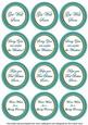 Teal Check Get Well Soon Mix Sentiment Round Toppers
