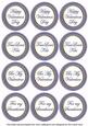 Blue Check Valentine Mix Sentiment Round Toppers