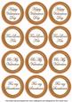 Borange Check Valentine Mix Sentiment Round Toppers