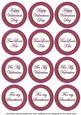 Cerise Check Valentine Mix Sentiment Round Toppers